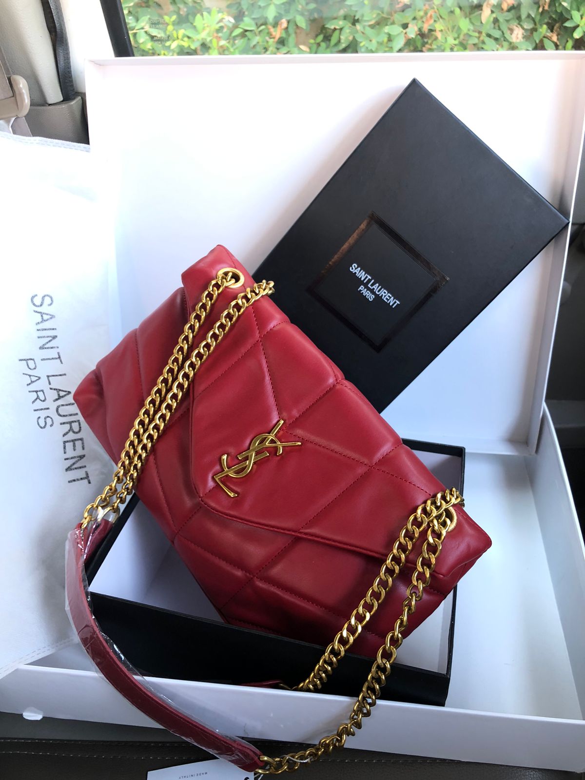 SAINT LAURENT Puffer medium quilted leather shoulder bag