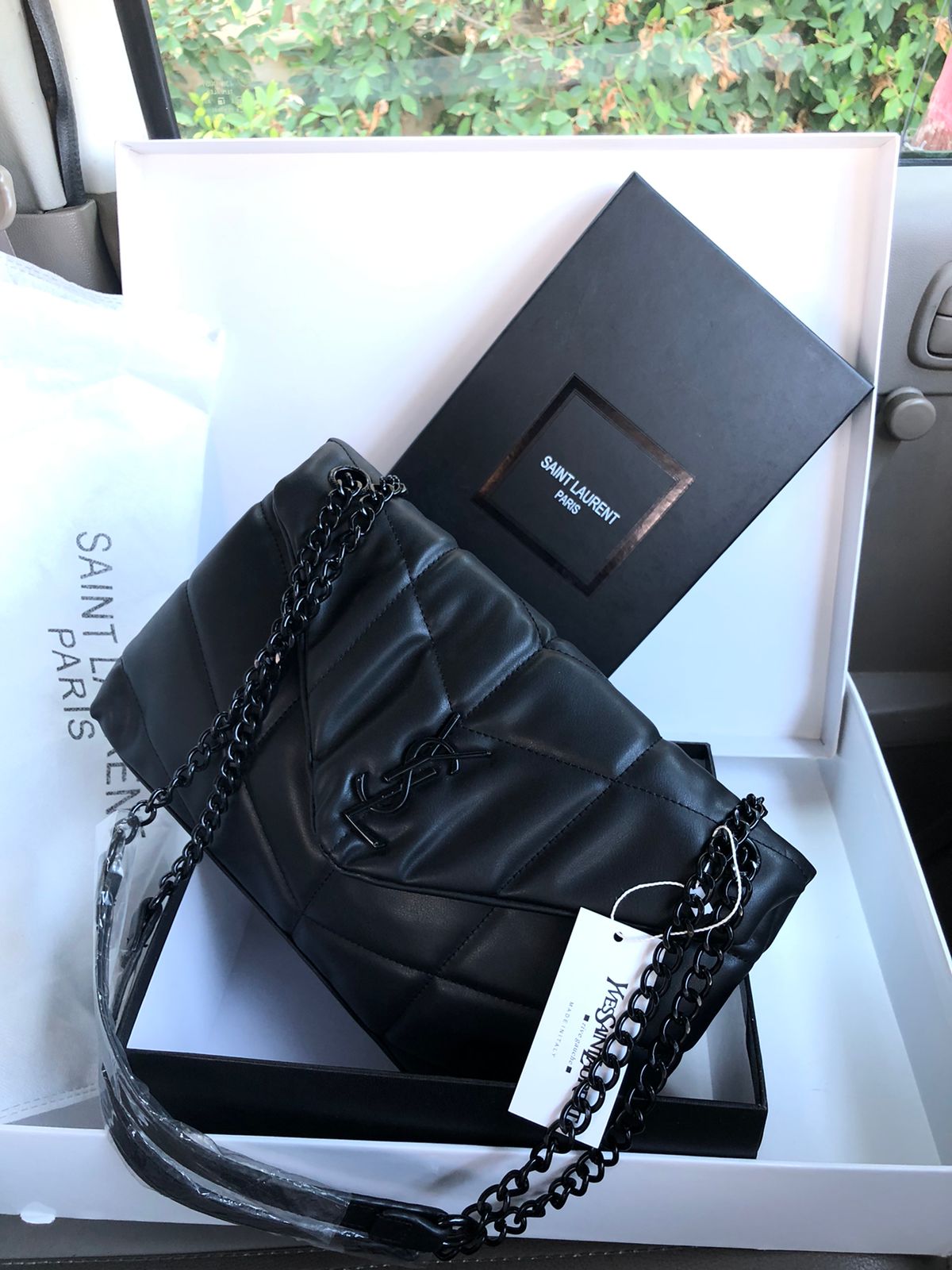 SAINT LAURENT Puffer medium quilted leather shoulder bag